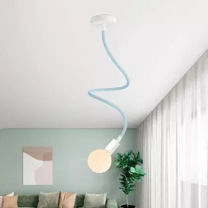 Kit Creative Flex flexibles gewebeummanteltes Kabelrohr, RM76 zartblau mit Metallenden